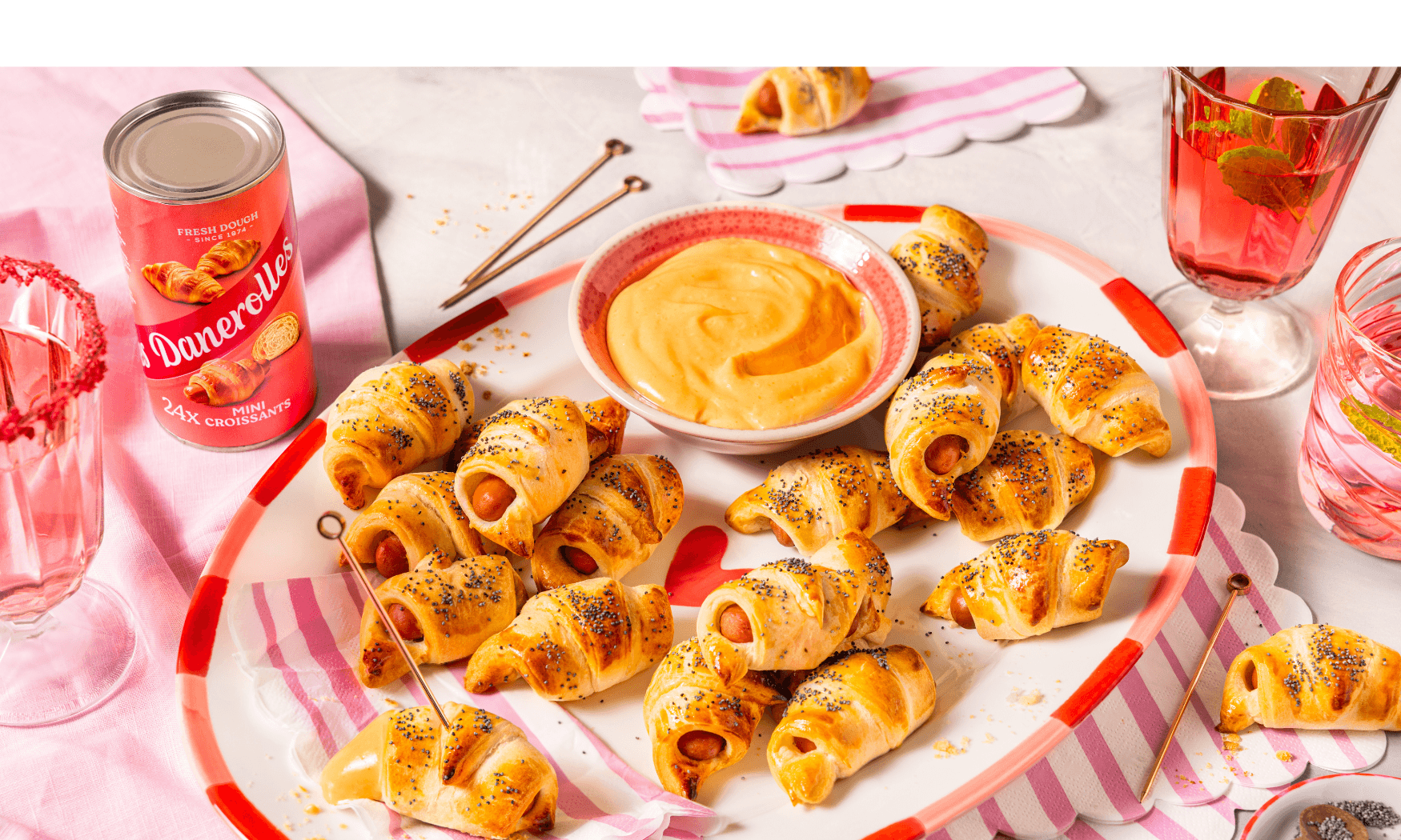 Mini croissants au poulet (snack apéritif)